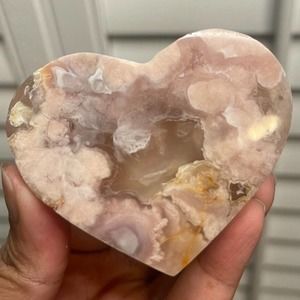 Flower Agate Heart